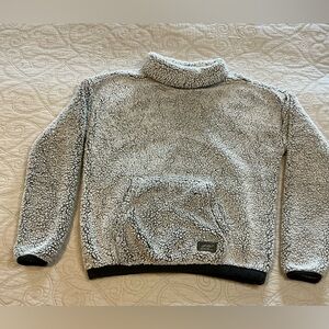 Eddie Bauer Sherpa Fleece Turtleneck Gray Sweater women’s Size Med